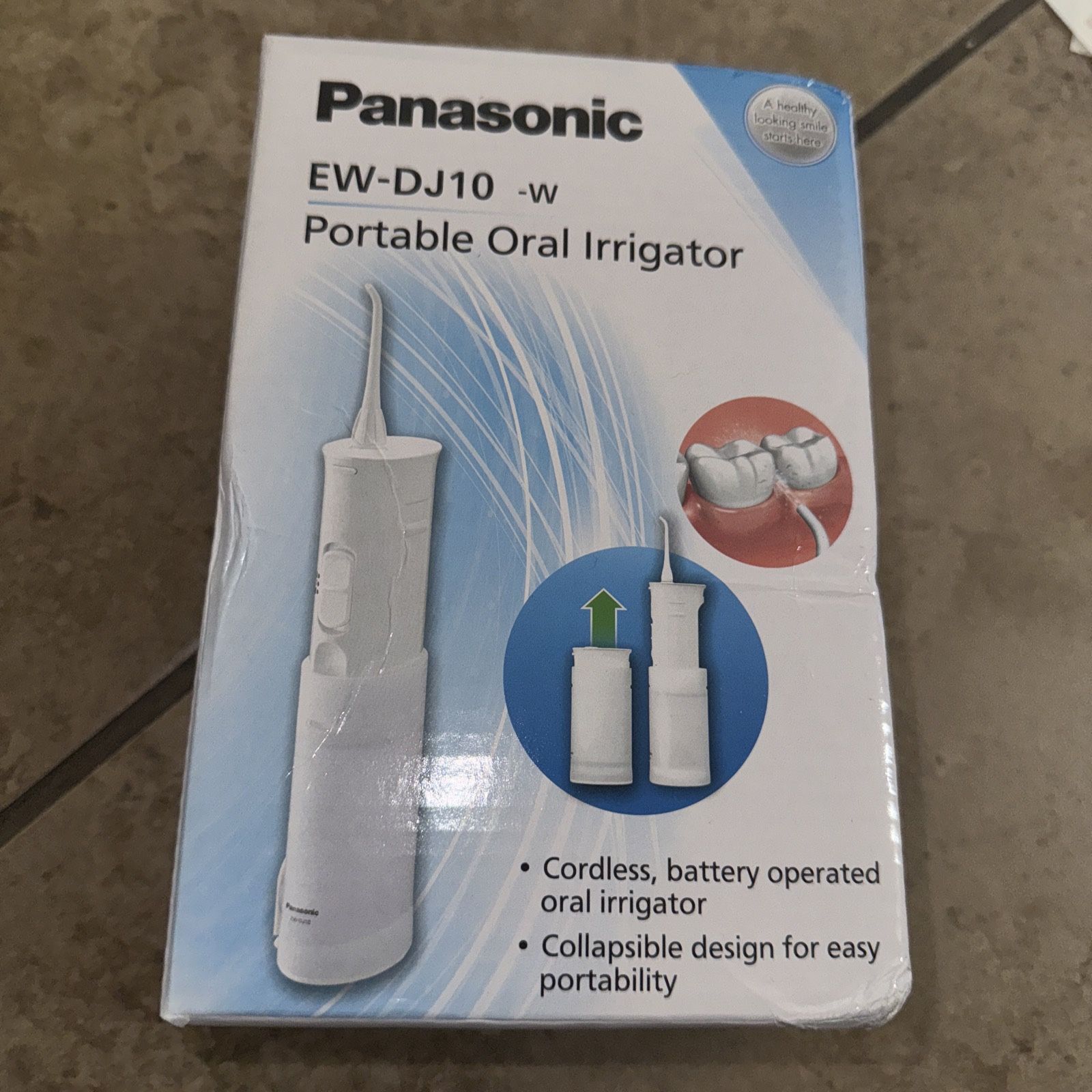 Panasonic Portable Water Flosser 2-Speed Battery-Operated Oral Irrigator EW-DJ10