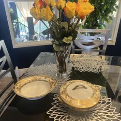 Instead Of Two Hand Painted Vintage Serving Bowl