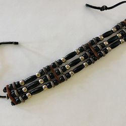 Handmade Beaded Adjustable Bracelet / Anklet – Boho Style