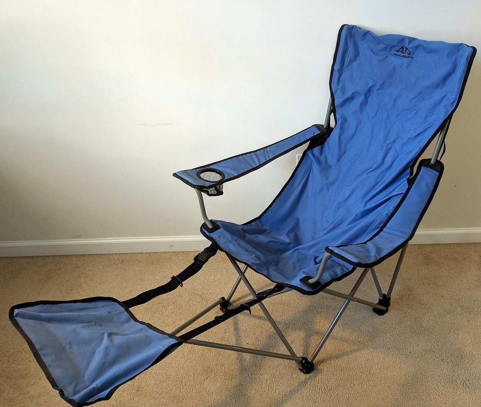 Camping chair with footrest