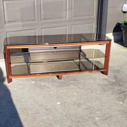 Glass TV stand