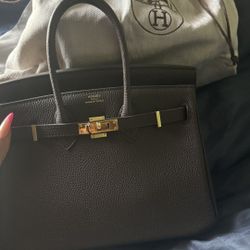 Hermēs Havane Birkin 25 in Togo Leather with Gold Hardware, 2002 Pre loved 