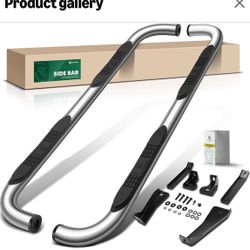 YHTAUTO 3 Inch Running Boards Side Steps Fit 2019-2024 Chevy Silverado & GMC Sierra