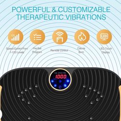 AXV Vibration Plate Exercise Machine Whole Body Workout Vibrate Fitness Platform Lymphatic Drainage Machine For Weight Loss Shaping Toning Wellness Ho