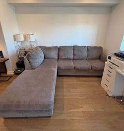 Beautiful 2pc Gray Sectional Delivery Available