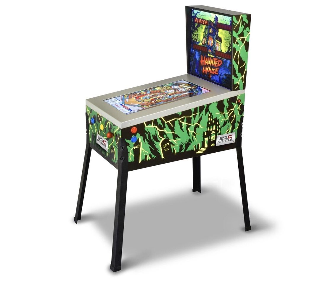 Haunted House & Black Hole 3D Digital Pinball Machine, 12-in-1 Gottlieb Titles, ToyShock, 77000