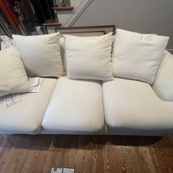 Beautiful White Canvas Living Room Set 