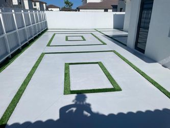 Slabs And Artificial Grass
