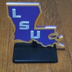 LSU State Plaque On Stand