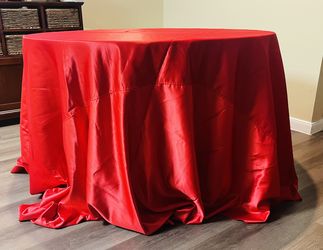 Satin Red Table Cloth 