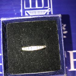 10k Women Silver Wedding Band 