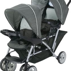 Graco DuoGlider Double Stroller | Lightweight Double Stroller with Tandem Seating, Glacier