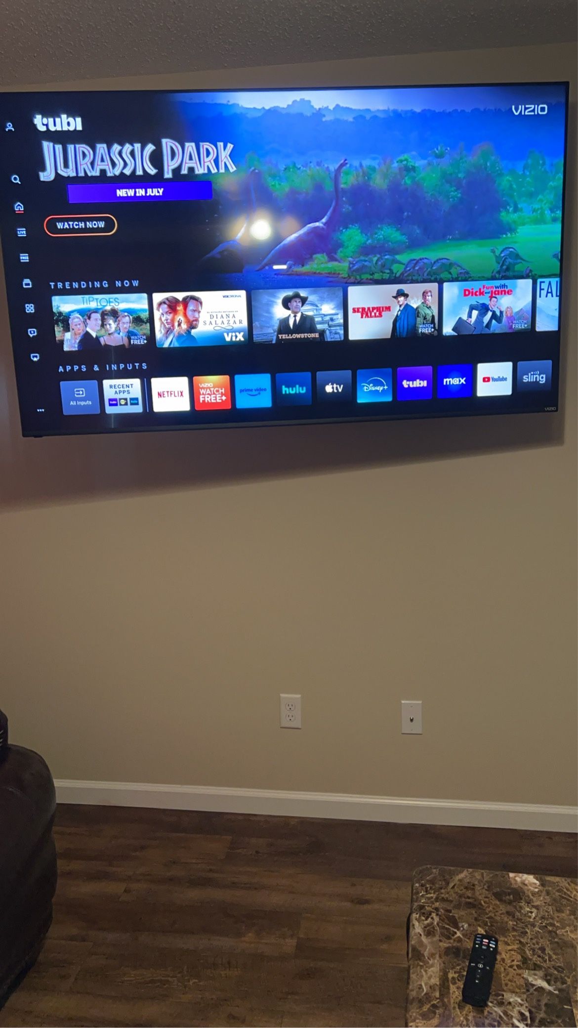 65” Vizio Smart TV with Wall Mount