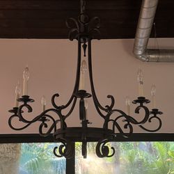 Large iron chandelier