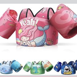 Toddler Swim Vest, Toddler Floaties for 22-66lbs Girl, 2-6 years old