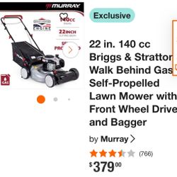 Lawn Mover Murray Gas Self Propelled  22” 
