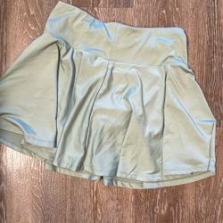 light green skirt