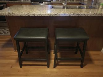 Black bar stools