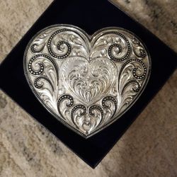 Belt Buckle.  Heart Montana Silversmiths. 