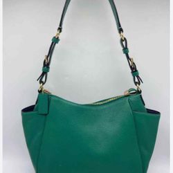 Coach Green Leather Shoulder Bag