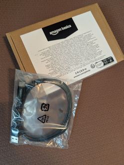 Pack of five 3-ft USB-C to USB-A fast charger cables - NEW & UNOPENED