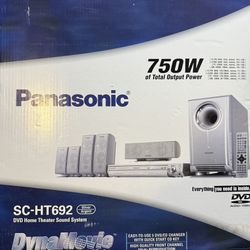 Panasonic SC-HT692 5.1 Channel Home Theater System W/ Remote, Speakers, Sub NOB