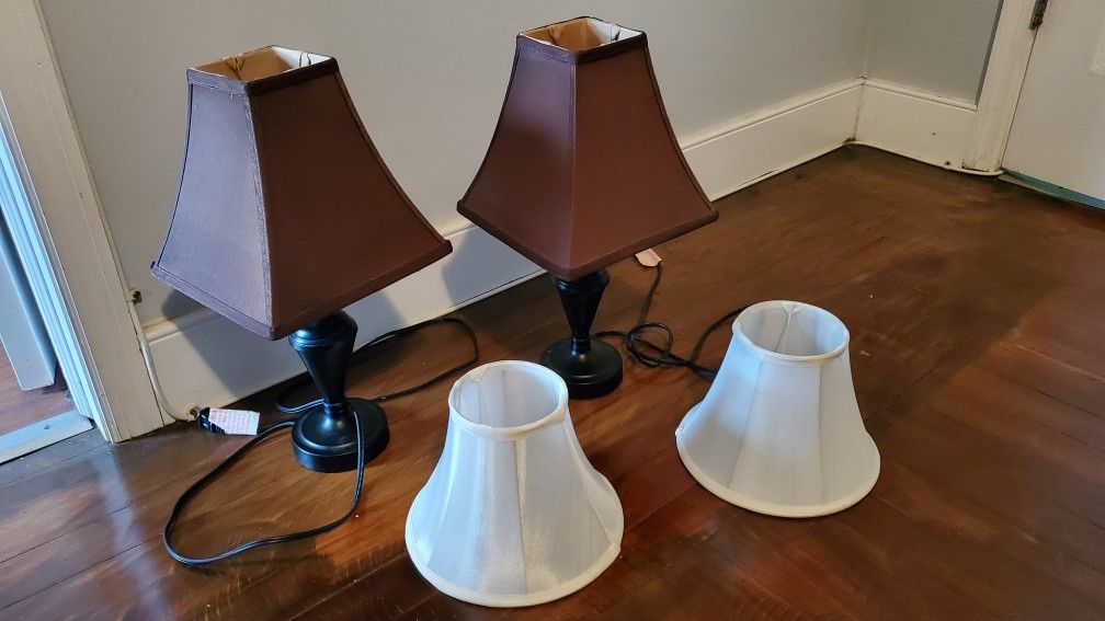 Duel Table Lamps w/changeable Shades