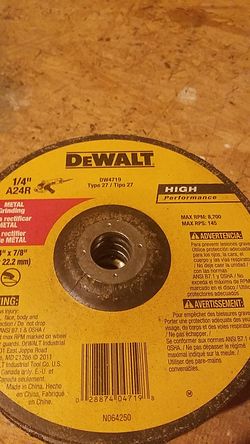 De walt metal grinding