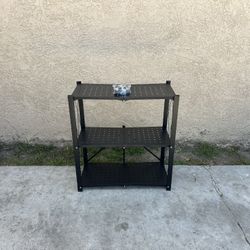 3-Tier Foldable Storage Shelves with Wheels