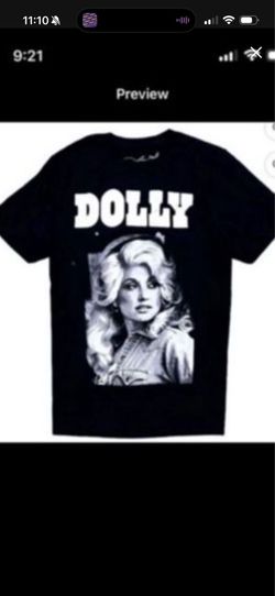 NWT MENS XL DOLLY PARTON T SHIRT TOP BLACK