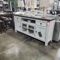 TV STAND  EXTRA LARGE, LED LIGTHS, WHITEWASH or BLACK- [NEW]
