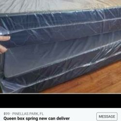 Queen Box Spring New Can Deliver