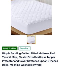 Twin XL mattress pad