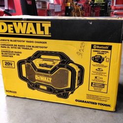 DeWalt 20V MAX Bluetooth Radio with built-in Charger.