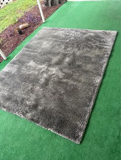 Heavy Gray Shag Rug