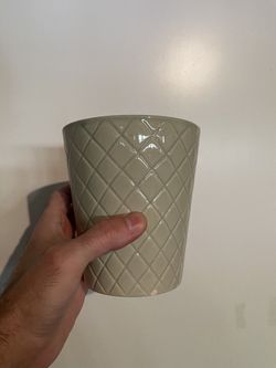 Light blue colored pot planter for plant tree flower