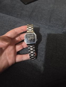 Casio A168WGG-1B upgraded stainless steel bracelet