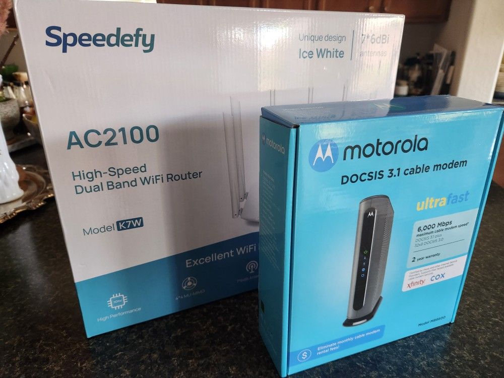 Motorola Cable Modem & Speedefy Router