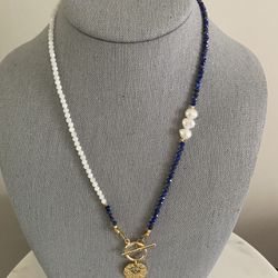 Moonstone Necklace # Blue necklace #natural Stone Necklace # Evil Eye Necklace 