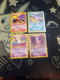 Pokemon Trading Cards Mewtwo Mew Articuno  WOTC Promos