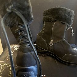 Anne Klein Womens Black Ankle Boots