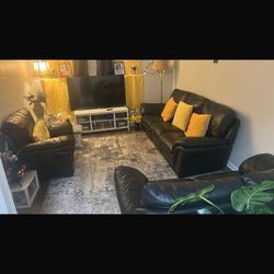 3 Pieces Sofa Set, 4 Dining Chairs Table Free, 6ft Mirror And Vanity Desk 