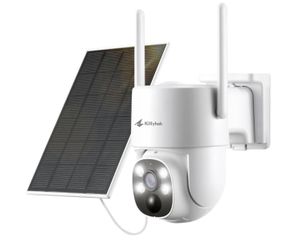 Kittyhok PT Solar Camera Security Outdoor | 2K FHD Security Camera Wireless Outdoor, Solar Battery Powered, Color Night Vision, Smart Detection, IP66 