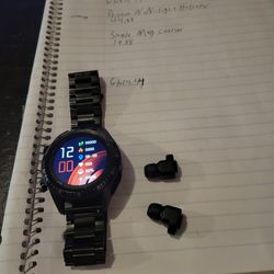 Smart Watch With Built In Earbuds