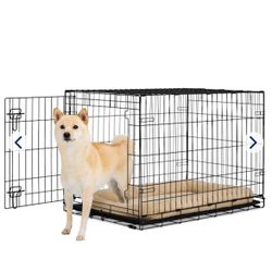 Large Dog Crate + Cushion