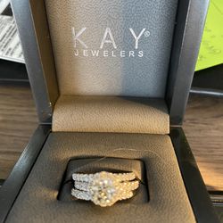 Tolkowsky Diamond Engagement Ring & Wedding Band Set 