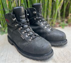 Red Wing Steel Toe Waterproof Work Boots with Vibram Outsoles..Sz 9.5D Men’s..Located west roseville..