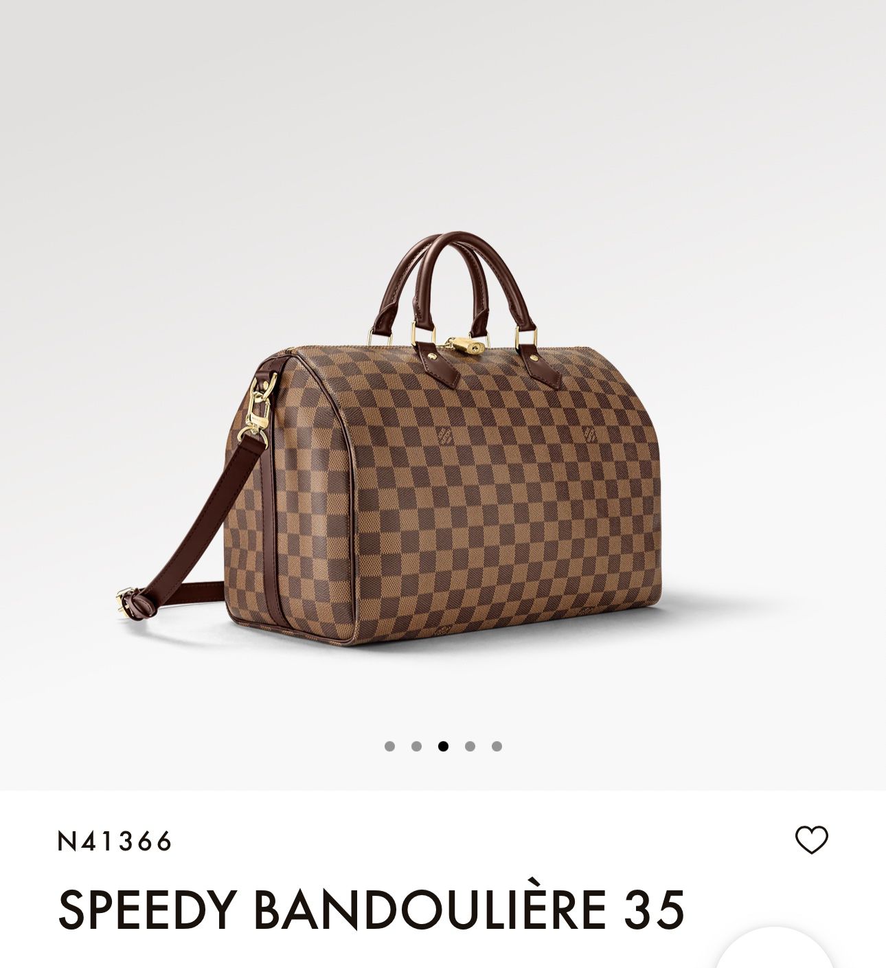 Louis Vuitton Damier Ebene Speedy Bandouliere 35