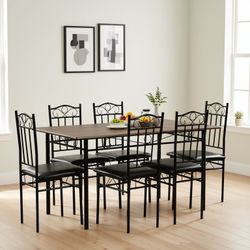 Homy Casa Norseman 7-Piece Dining Table Set