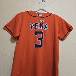 HOUSTON ASTROS JEREMY PENA #3 NIKE JERSEY EMBROIDERED BOY'S SIZE MEDIUM 10-12 